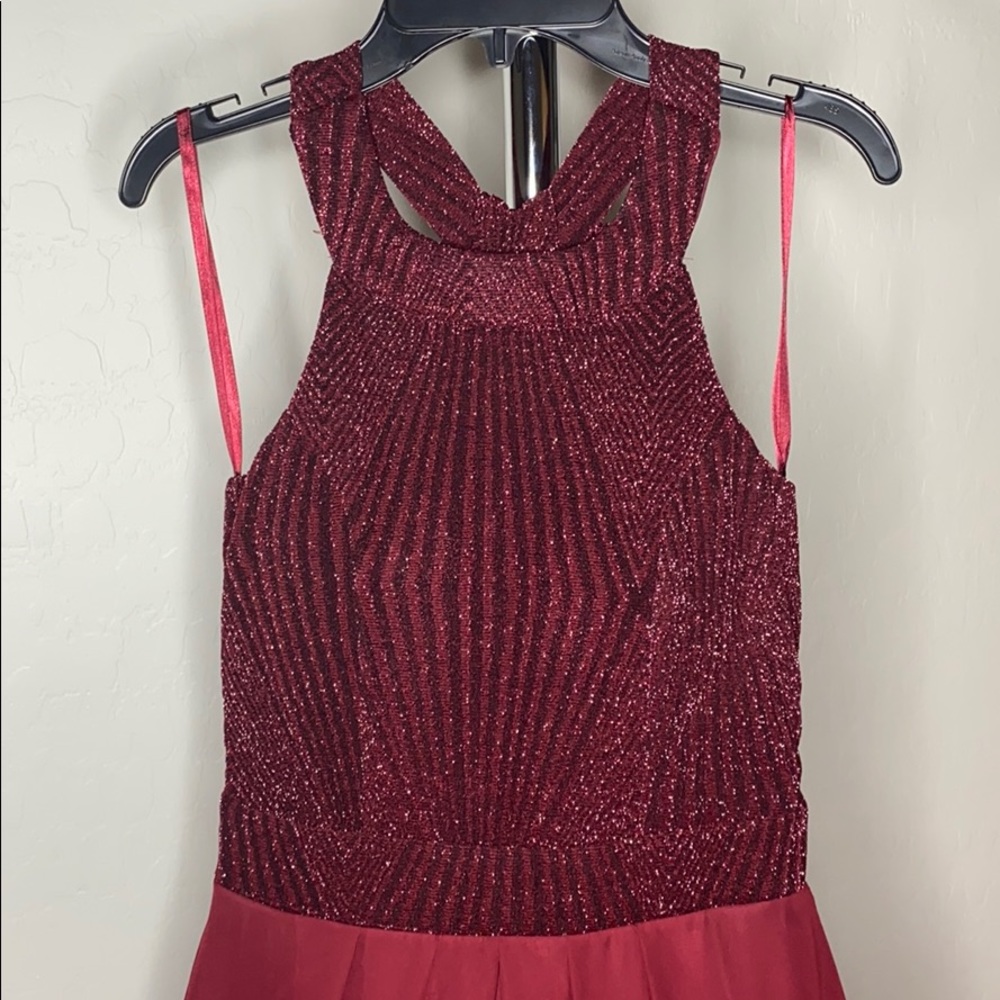 Francesca’s Lilith Back Bow Flare dress - Picture 2 of 7